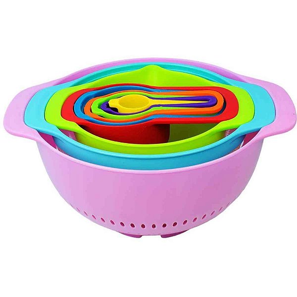 Utensilio domestico tigelas multiuso c/ medidor (s - santana centro (conjunto)