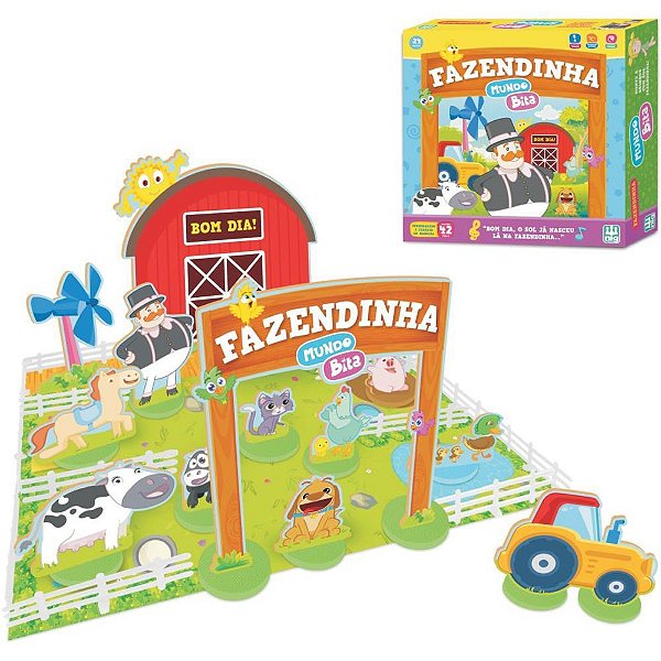 Brinquedo educativo mundo bita fazendinha madeira - nig brinquedos (unidade)