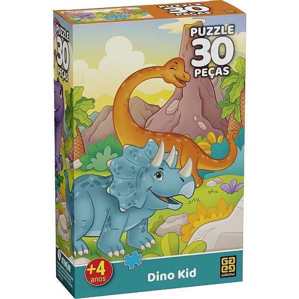 Quebra-cabeca cartonado dino kids 30 pecas - grow (unidade)