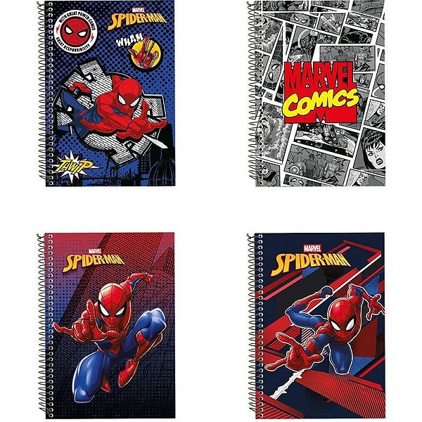 Caderno 10x1 capa dura marvel 160fls - culturama (pct.c/03)