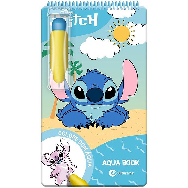 Livro aquabook stitch 24,5x10cm 10pgs - culturama (unidade)