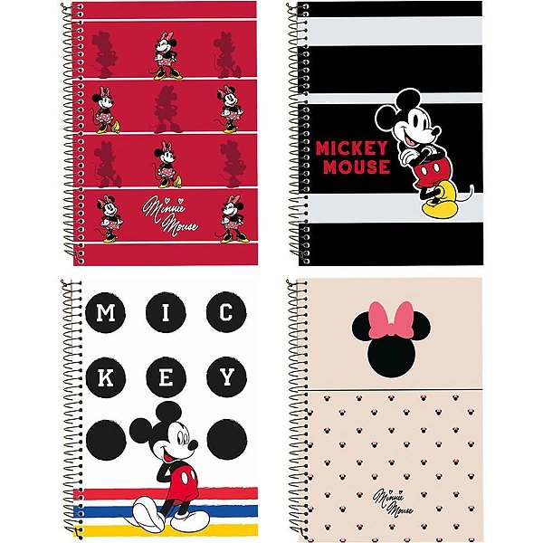 Caderno 10x1 capa dura mickey e minnie 160fls - culturama (pct.c/03)