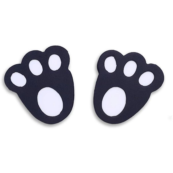 Decoracao de pascoa caminho pata coelho 5x6cm. - evamax (pct.c/10)