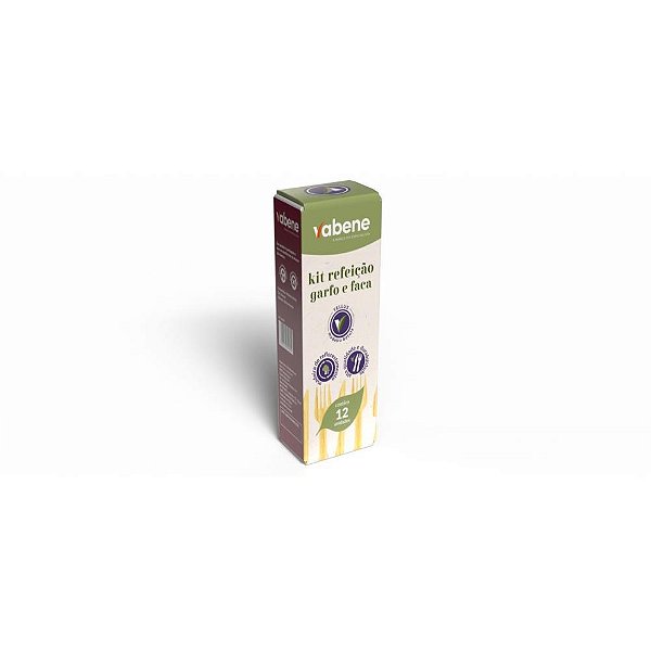 Talher descartavel kit garfo e faca c/emb.individ - vabene (cx.c/12)