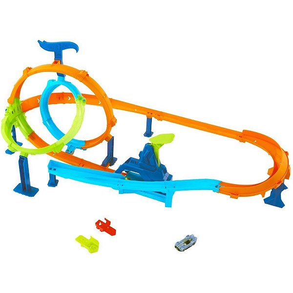 Hot wheels pista action ciclone de lançamento rapido - mattel (unidade)