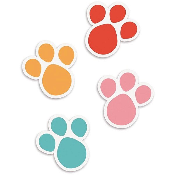 Adesivos decorados pascoa patinhas coloridas c/12 - packpel (pacote)