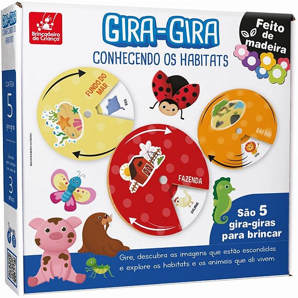 Jogo educativo gira gira conhecendo habitats - brinc. de crianca (unidade)