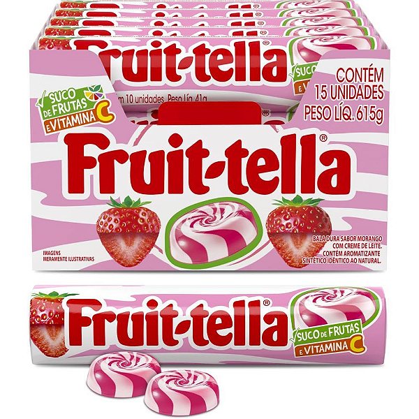 Bala fruittella vita c morango 41g - perfetti van melle (dp.c/15)