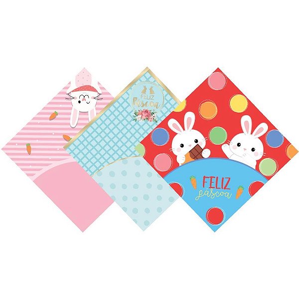 Embalagem p/ovo de pascoa 39x39cm pascoa decorado (sortido) - packpel (pct.c/05)