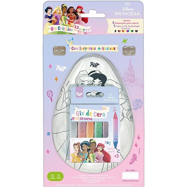 Giz de cera fino princesas giz criativo - dac (unidade)