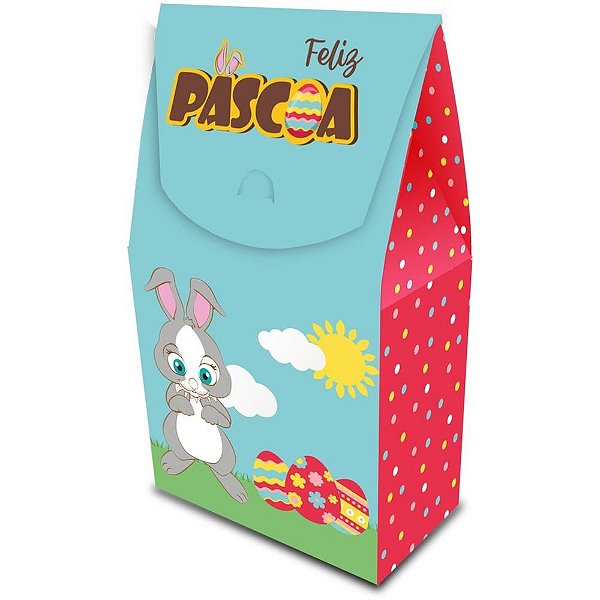 Embalagem para doces pascoa coelhinho 9x5x15cm - festcolor (pct.c/06)