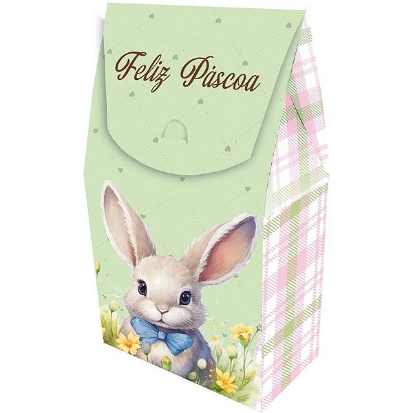 Embalagem para doces pascoa rabbit 15x9cm - festcolor (pct.c/06)