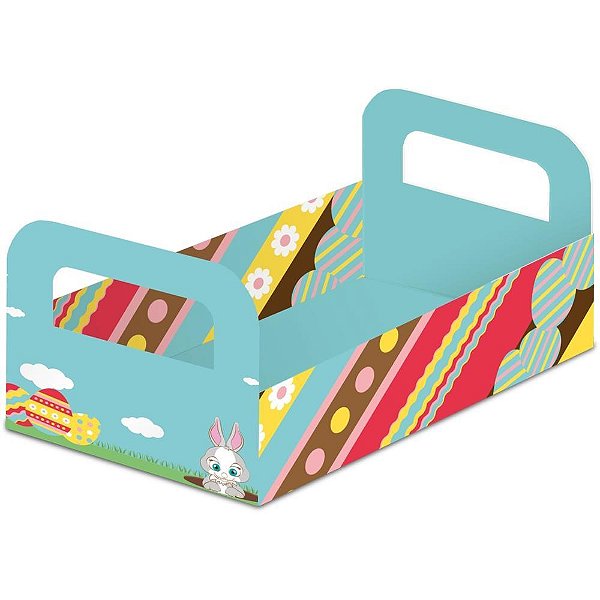 Cesta de papel coelhinho m - festcolor (pct.c/03)