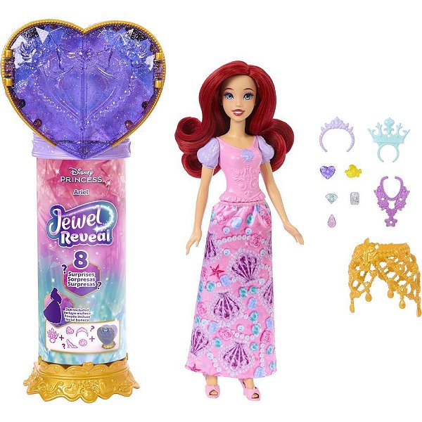 Boneca disney princesa reveal ariel - mattel (unidade)