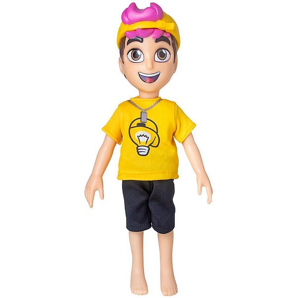 Boneco e personagem dos rosa leozin 25cm - baby brink (unidade)