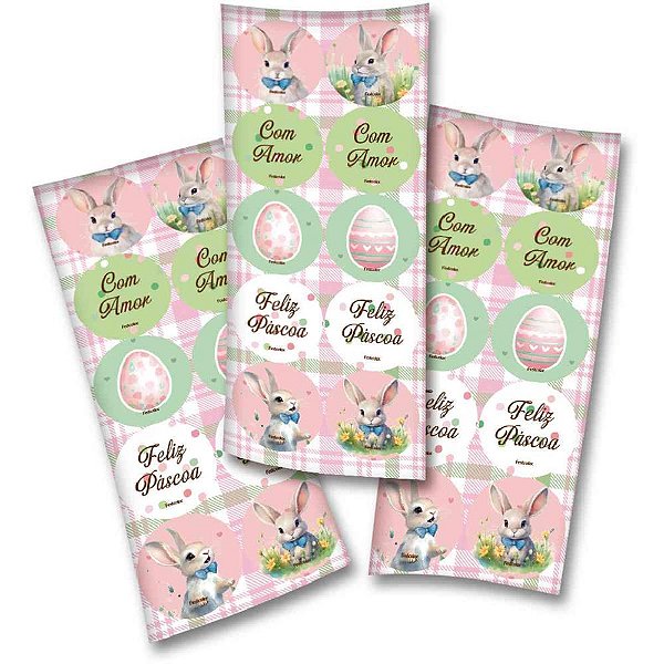 Adesivos decorados pascoa rabbit - festcolor (pct.c/30)