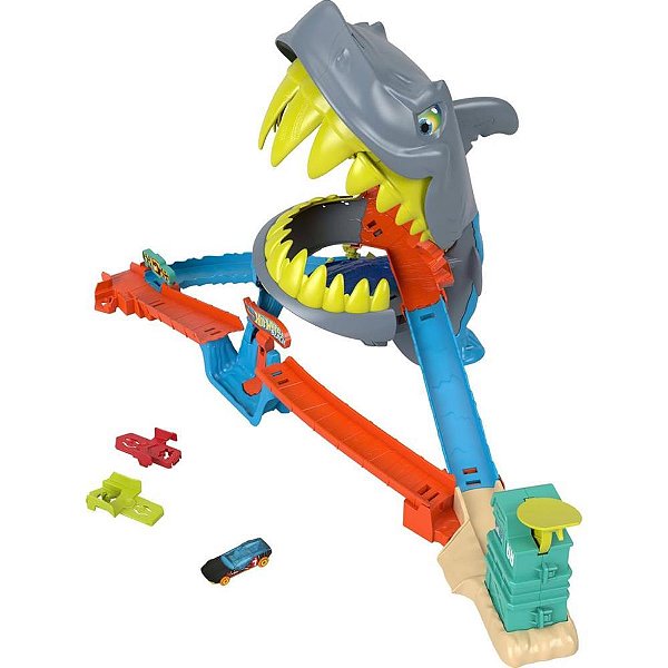 Hot wheels pista city ataque mordida do tubarão - mattel (unidade)