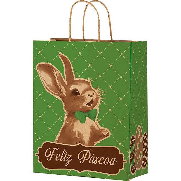 Sacola decorada pascoa pascoa rabbit pp 18x14x7cm - festcolor (pct.c/10)