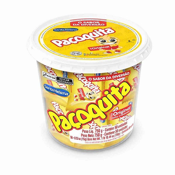 Doce pacoquita rolha emb. 750g - santa helena (pote-50)