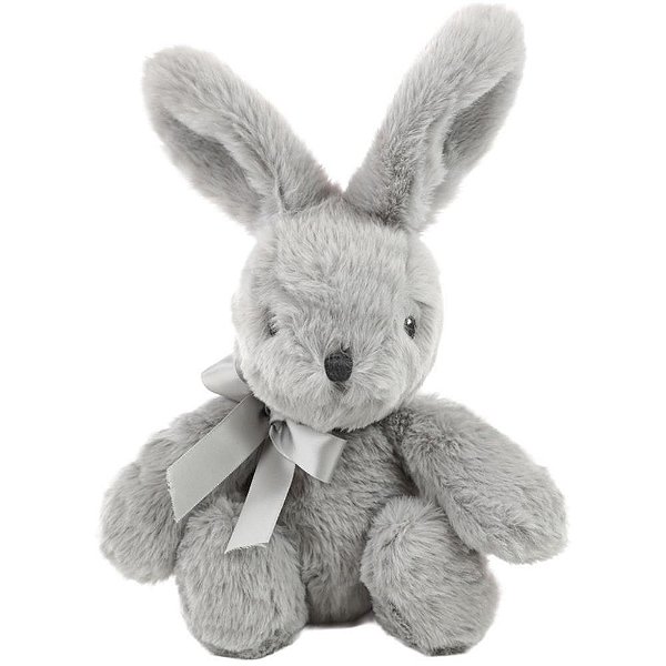 Coelho de pascoa coelho cinza c/laco 24cm - cromus (unidade)