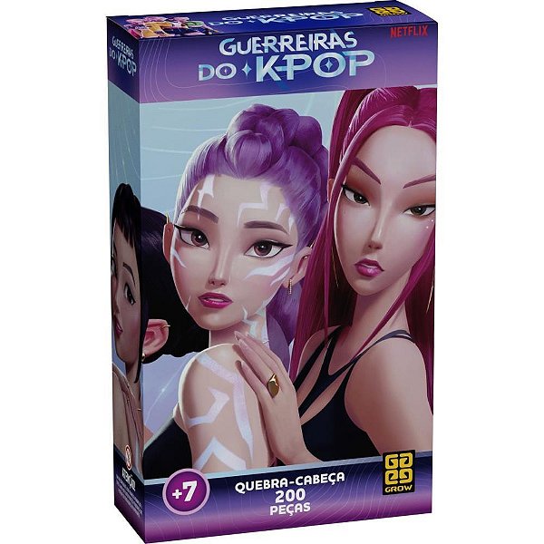 Quebra-cabeca cartonado guerreiras do k-pop 200 pecas - grow (unidade)