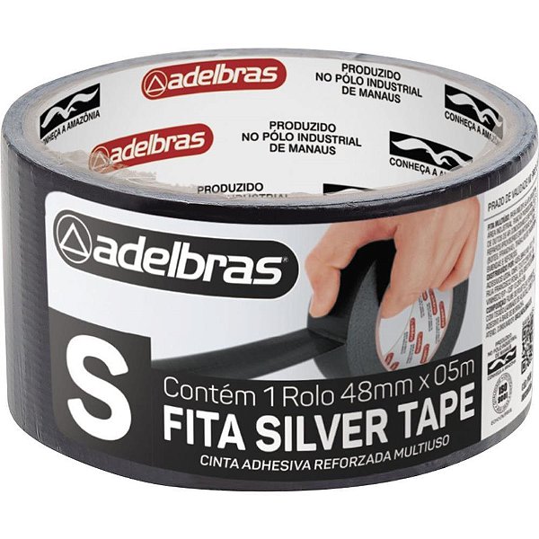 Fita de alta resistencia silver tape preta 48mmx5m - adelbras (unidade)