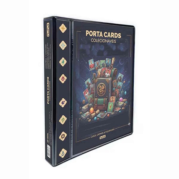 Fichario de pvc porta cards c/ encarte e refil - romitec (unidade)