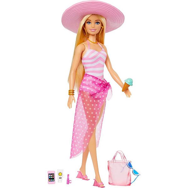 Barbie fashion malibu dia de praia - mattel (unidade)