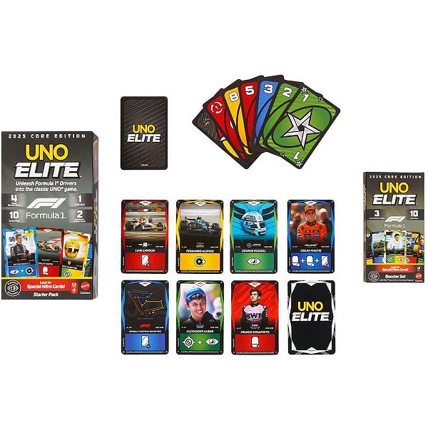 Jogo de cartas uno elite f1 extenção adic.(sortido) - mattel (unidade)