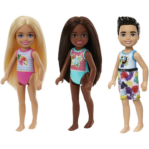 Barbie family chelsea na praia (sortido) - mattel (unidade)