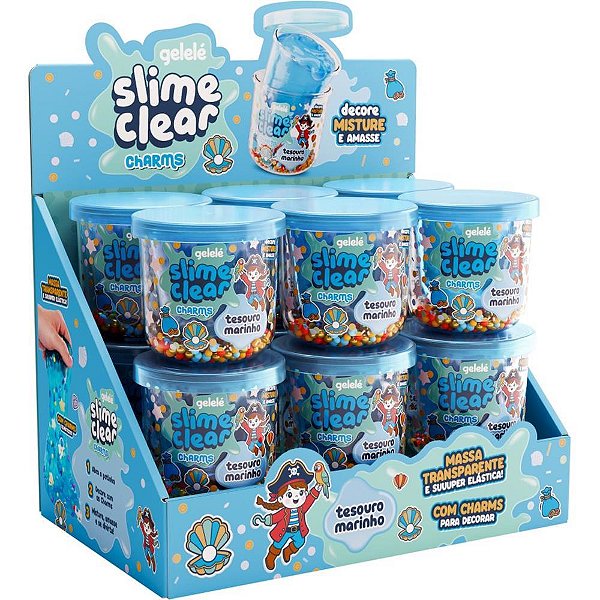 Slime clear charm tesouro marinho - doce brinquedo (dp.c/12)