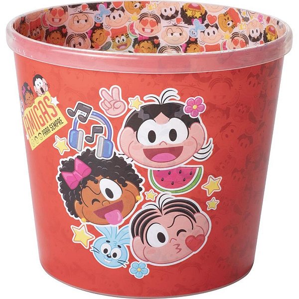 Balde para pipoca turma da monica  2,1l - plasutil (unidade)