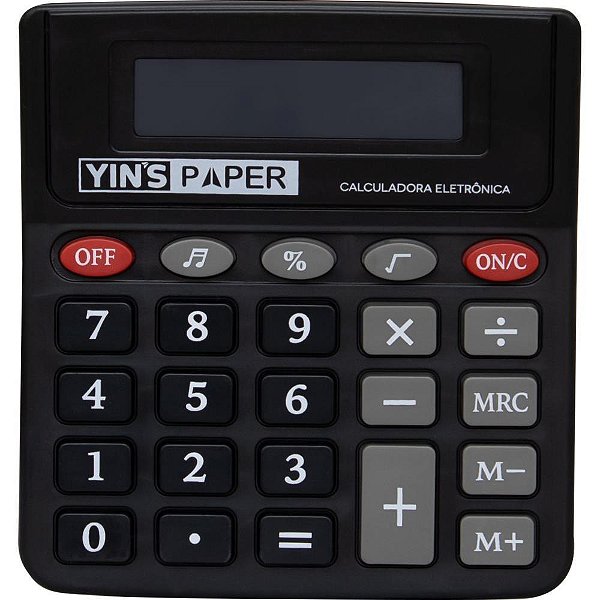 Calculadora de mesa 8 digitos preto - yins (unidade)