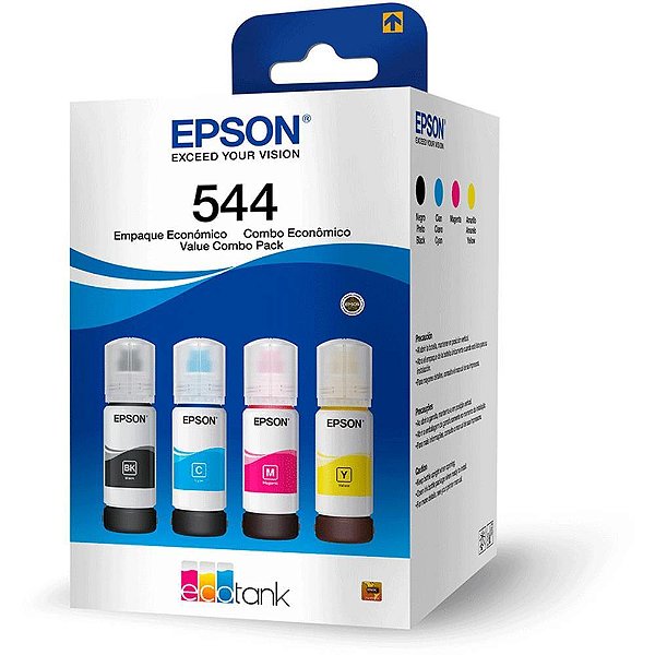 Refil de tinta epson 544 kit com 4 cores - epson (kit)