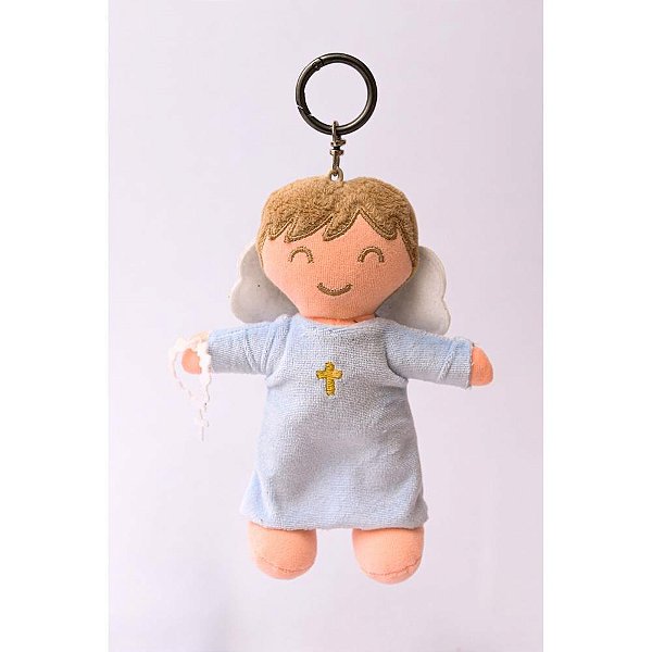 Chaveiro anjinho azul 15cm - zip (unidade)