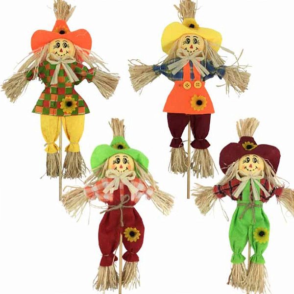 Festa junina espantalho espeto (sortido) - art lille (pct.c/04)