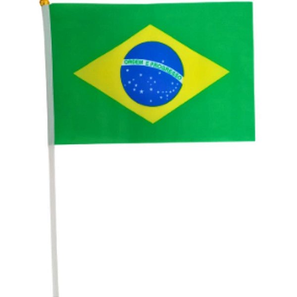 Copa do mundo bandeira brasil hast.mao 60x90 - nyr festas (pct.c/12)