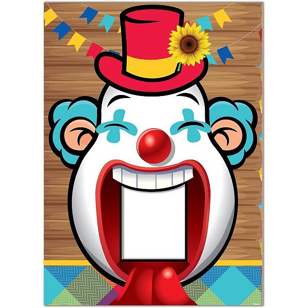 Festa junina painel decora. boca do palhaco - festcolor (unidade)