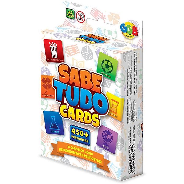 Jogo de cartas sabe tudo cards 78cartas - ggb plast (unidade)