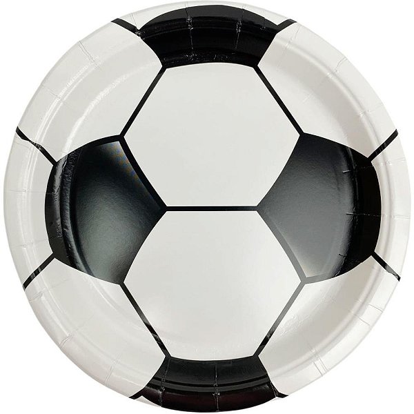 Copa do mundo prato de papel futebol 18cm - art lille (pct.c/08)