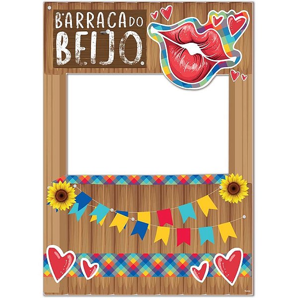 Festa junina painel dec. barraca do beijo - festcolor (unidade)