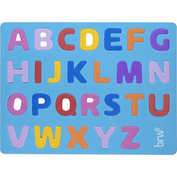 Brinquedo pedagogico eva dipedu alfabeto 26 letras - brw (blister)