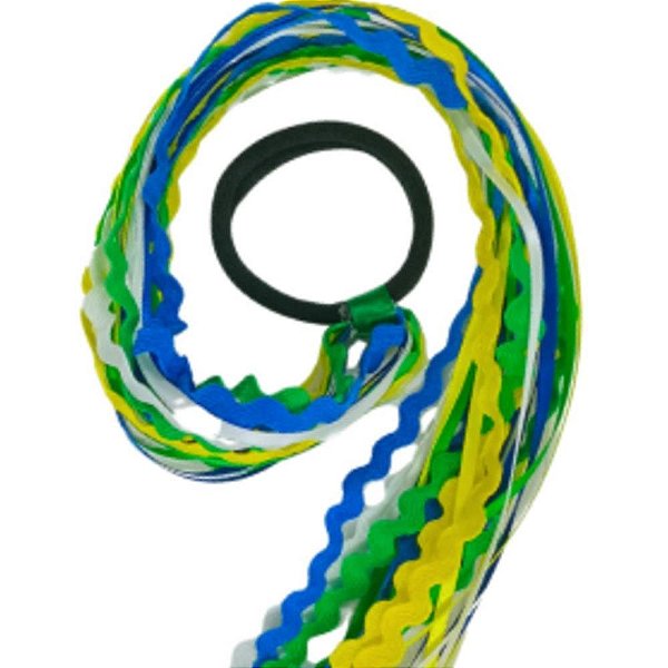 Copa do mundo adereco cabelo elastico c/fita - nyr festas (pct.c/12)