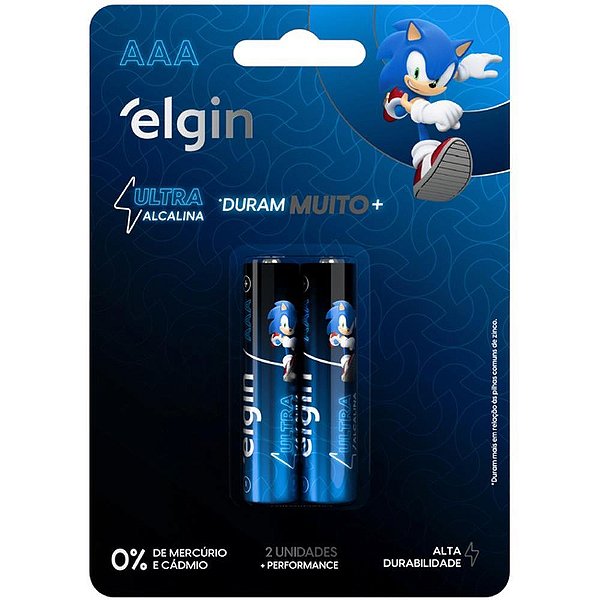 Pilha alcalina palito aaa ultra alcalina - elgin (bl.c/02)