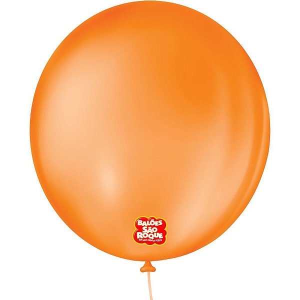 Balao 9 liso redondo laranja mandarim - sao roque (pct.c/50)