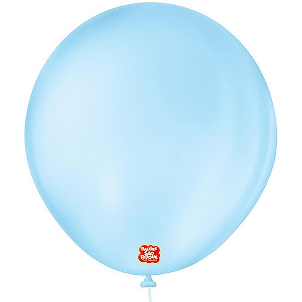 Balao 7 liso redondo azul baby - sao roque (pct.c/50)