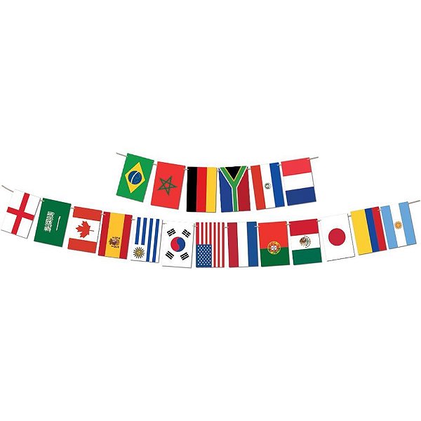 Copa do mundo faixa decorativa paises - festcolor (unidade)