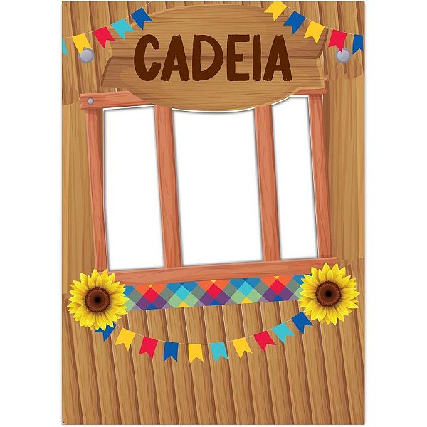 Festa junina painel decorativo cadeia - festcolor (unidade)