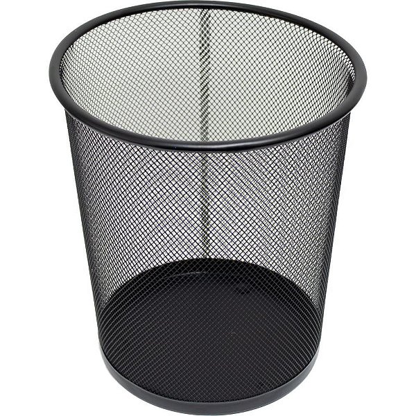 Lixeira para escritorio aramado 8,5l preto - yins (unidade)