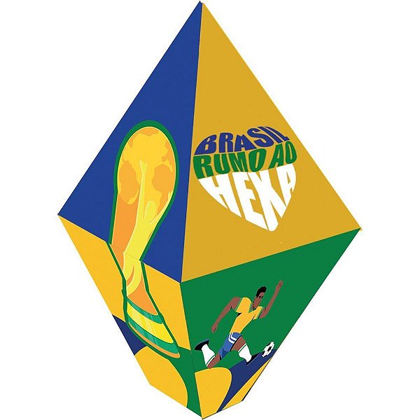 Copa do mundo balao de papel brasil m - festcolor (pct.c/05)
